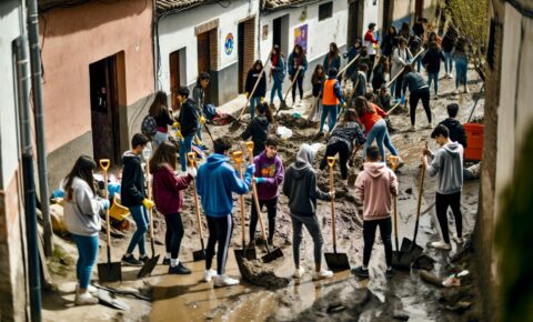 los jóvenes han demostrado solidaridad ayudando a vecinos y limpiando calles